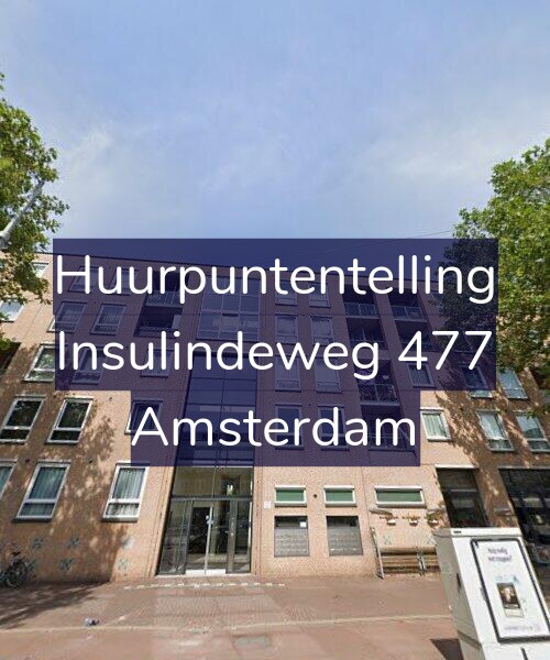 Foto gevel Huurpuntentelling voor Insulindeweg 477, Amsterdam