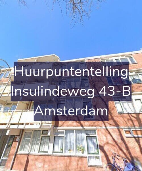 Foto gevel Huurpuntentelling voor Insulindeweg 43-B, Amsterdam