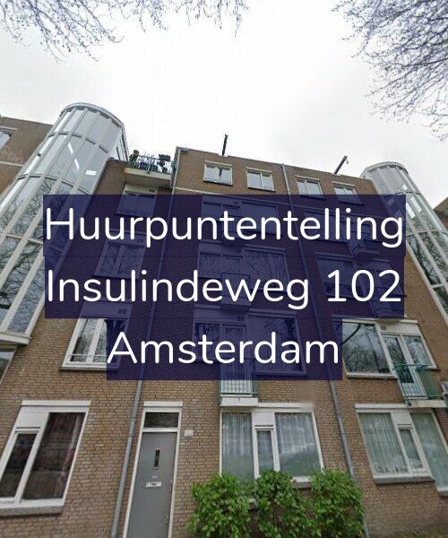 Foto gevel Huurpuntentelling voor Insulindeweg 102, Amsterdam