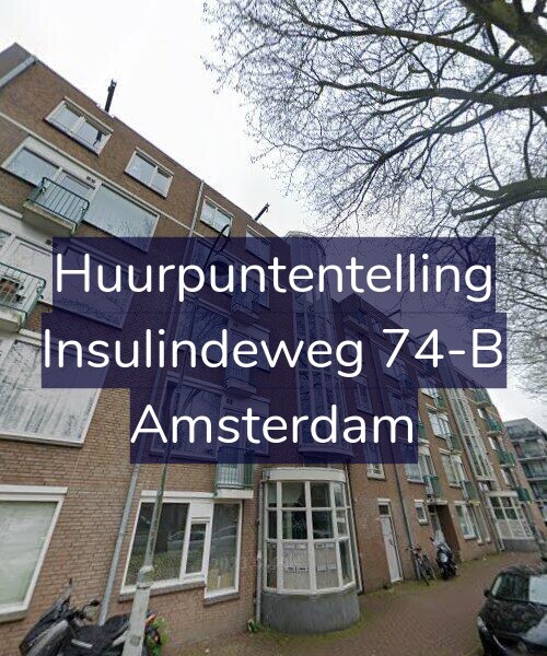 Foto gevel Huurpuntentelling voor Insulindeweg 74-B, Amsterdam