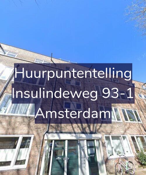 Foto gevel Huurpuntentelling voor Insulindeweg 93-1, Amsterdam