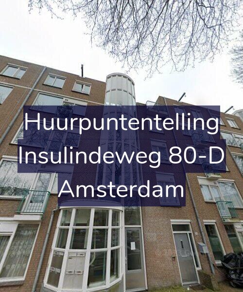 Foto gevel Huurpuntentelling voor Insulindeweg 80-D, Amsterdam
