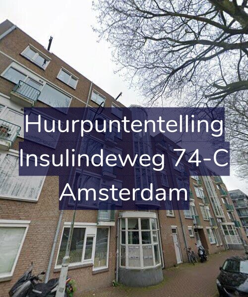 Foto gevel Huurpuntentelling voor Insulindeweg 74-C, Amsterdam