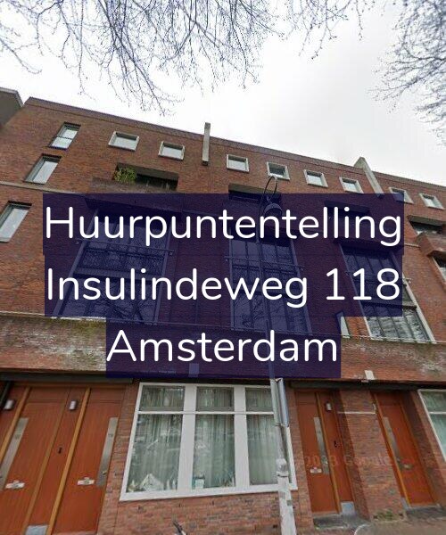 Foto gevel Huurpuntentelling voor Insulindeweg 118, Amsterdam