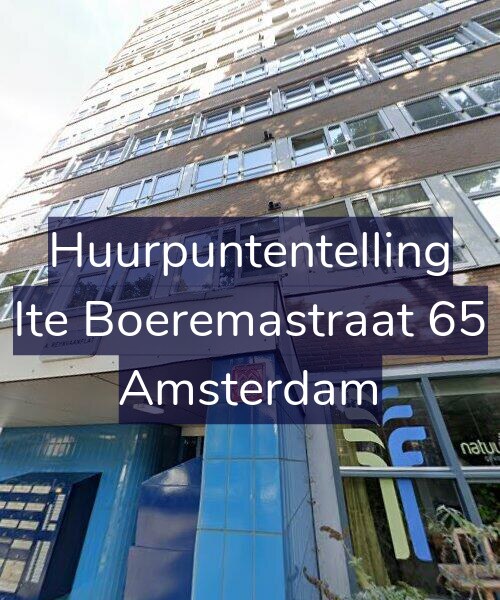 Foto gevel Huurpuntentelling voor Ite Boeremastraat 65, Amsterdam