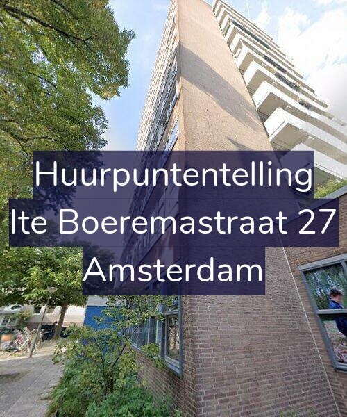 Foto gevel Huurpuntentelling voor Ite Boeremastraat 27, Amsterdam