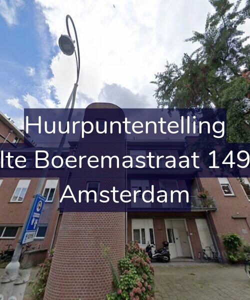 Foto gevel Huurpuntentelling voor Ite Boeremastraat 149, Amsterdam