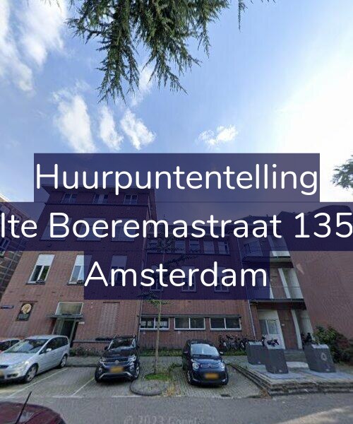 Foto gevel Huurpuntentelling voor Ite Boeremastraat 135, Amsterdam