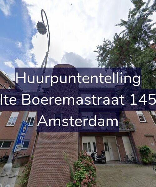 Foto gevel Huurpuntentelling voor Ite Boeremastraat 145, Amsterdam