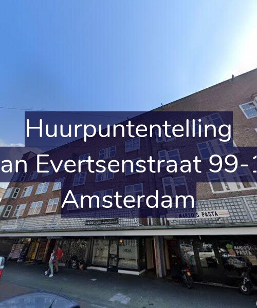 Foto gevel Huurpuntentelling voor Jan Evertsenstraat 99-1, Amsterdam