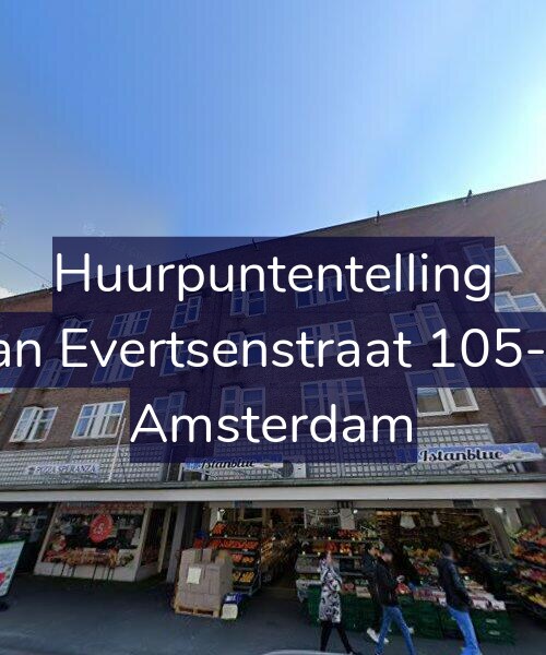 Foto gevel Huurpuntentelling voor Jan Evertsenstraat 105-1, Amsterdam