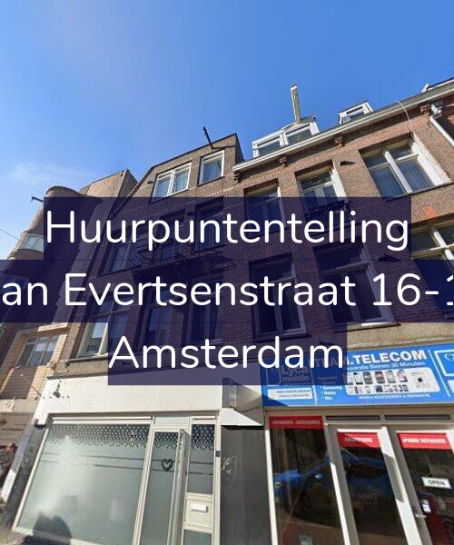 Foto gevel Huurpuntentelling voor Jan Evertsenstraat 16-1, Amsterdam