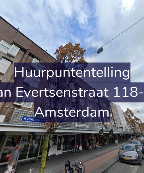Foto gevel Huurpuntentelling voor Jan Evertsenstraat 118-1, Amsterdam