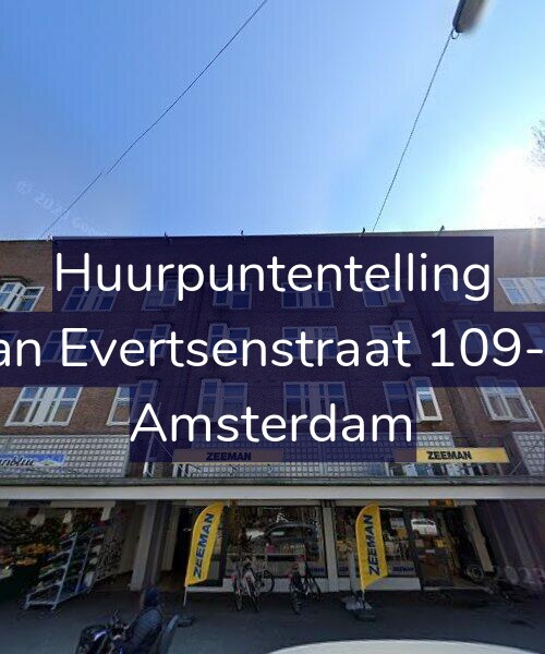 Foto gevel Huurpuntentelling voor Jan Evertsenstraat 109-3, Amsterdam