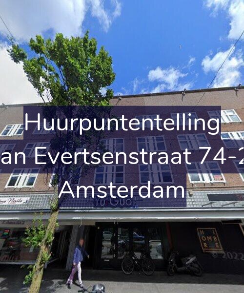Foto gevel Huurpuntentelling voor Jan Evertsenstraat 74-2, Amsterdam