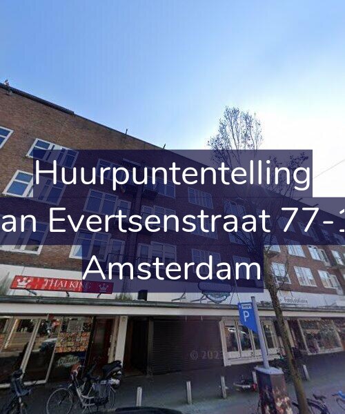 Foto gevel Huurpuntentelling voor Jan Evertsenstraat 77-1, Amsterdam