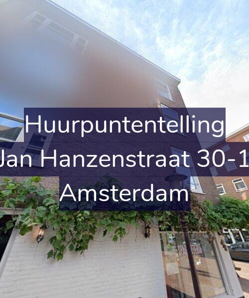 Foto gevel Huurpuntentelling voor Jan Hanzenstraat 30-1, Amsterdam
