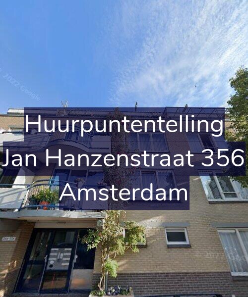 Foto gevel Huurpuntentelling voor Jan Hanzenstraat 356, Amsterdam