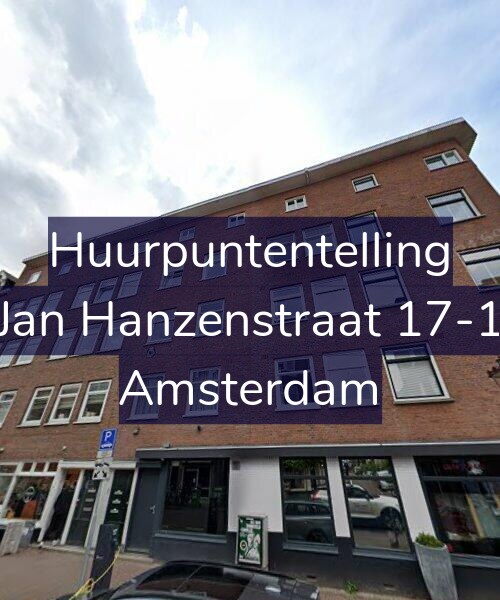 Foto gevel Huurpuntentelling voor Jan Hanzenstraat 17-1, Amsterdam