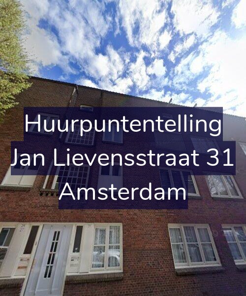 Foto gevel Huurpuntentelling voor Jan Lievensstraat 31, Amsterdam