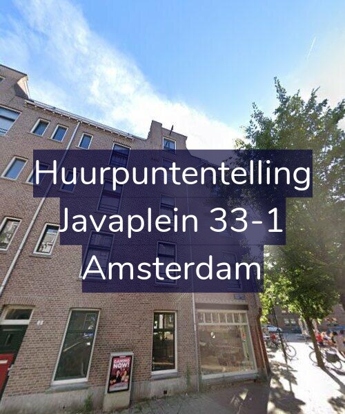 Foto gevel Huurpuntentelling voor Javaplein 33-1, Amsterdam