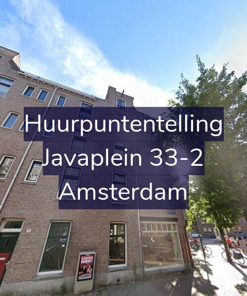 Foto gevel Huurpuntentelling voor Javaplein 33-2, Amsterdam