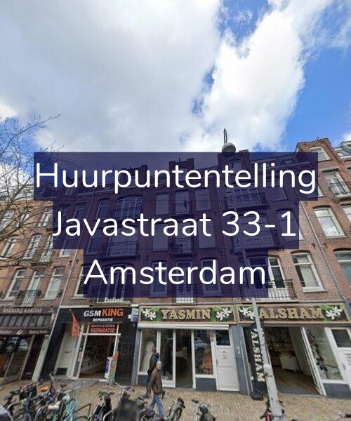 Foto gevel Huurpuntentelling voor Javastraat 33-1, Amsterdam