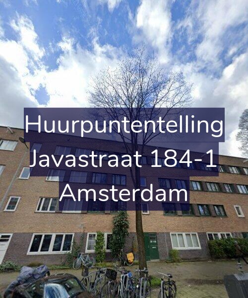 Foto gevel Huurpuntentelling voor Javastraat 184-1, Amsterdam