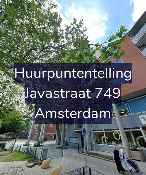Foto gevel Huurpuntentelling voor Javastraat 749, Amsterdam