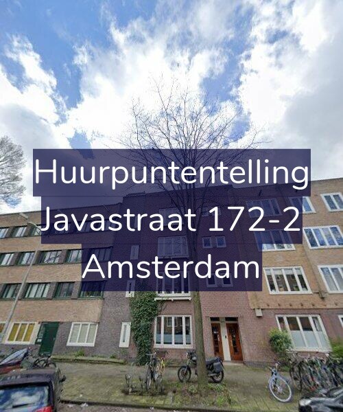 Foto gevel Huurpuntentelling voor Javastraat 172-2, Amsterdam