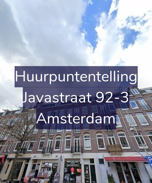Foto gevel Huurpuntentelling voor Javastraat 92-3, Amsterdam