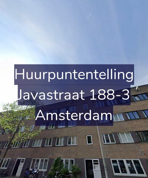 Foto gevel Huurpuntentelling voor Javastraat 188-3, Amsterdam