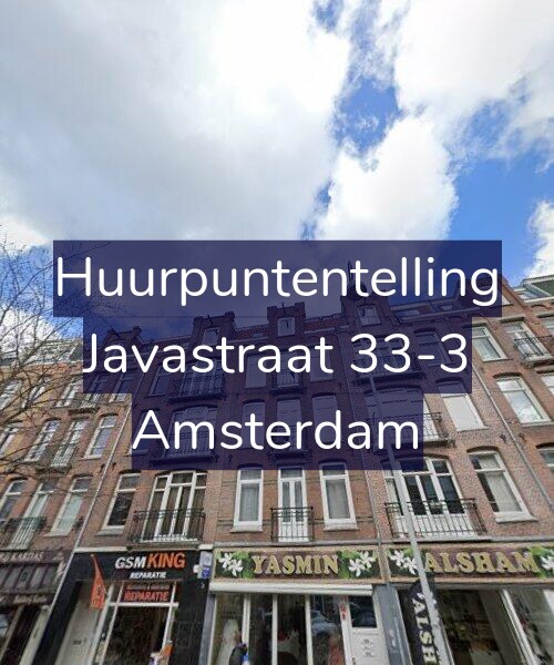 Foto gevel Huurpuntentelling voor Javastraat 33-3, Amsterdam