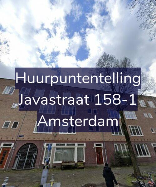 Foto gevel Huurpuntentelling voor Javastraat 158-1, Amsterdam