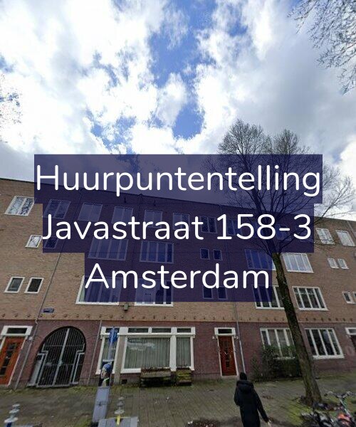 Foto gevel Huurpuntentelling voor Javastraat 158-3, Amsterdam