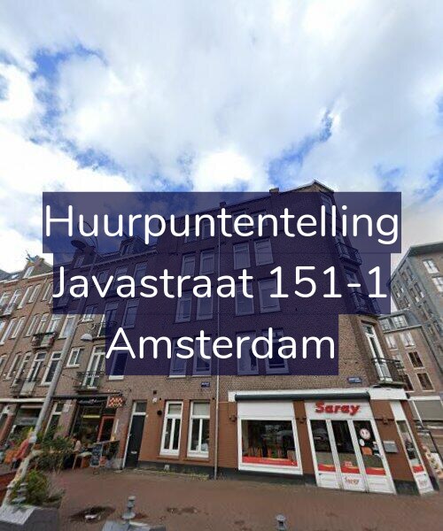 Foto gevel Huurpuntentelling voor Javastraat 151-1, Amsterdam