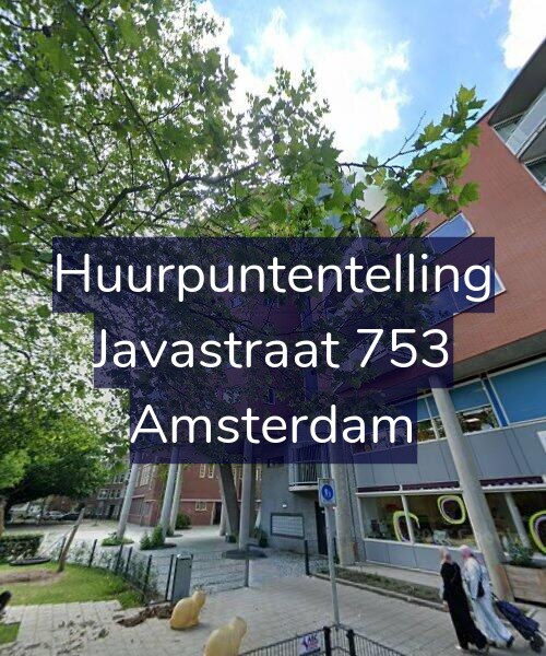 Foto gevel Huurpuntentelling voor Javastraat 753, Amsterdam