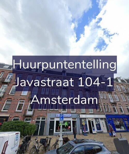 Foto gevel Huurpuntentelling voor Javastraat 104-1, Amsterdam