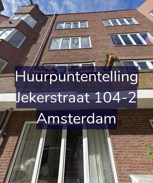 Foto gevel Huurpuntentelling voor Jekerstraat 104-2, Amsterdam