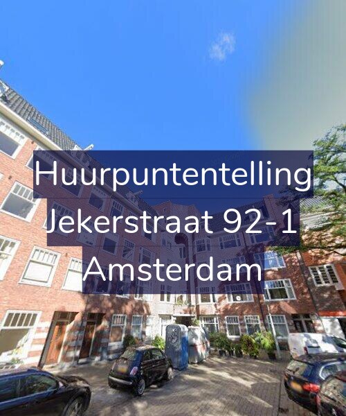 Foto gevel Huurpuntentelling voor Jekerstraat 92-1, Amsterdam