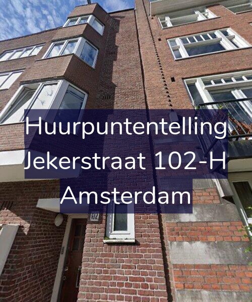 Foto gevel Huurpuntentelling voor Jekerstraat 102-H, Amsterdam