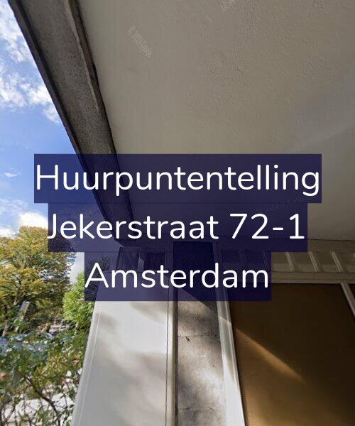 Foto gevel Huurpuntentelling voor Jekerstraat 72-1, Amsterdam