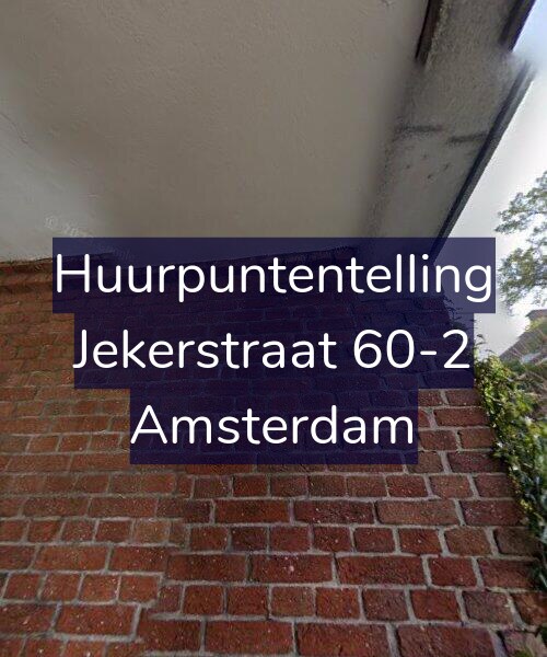 Foto gevel Huurpuntentelling voor Jekerstraat 60-2, Amsterdam