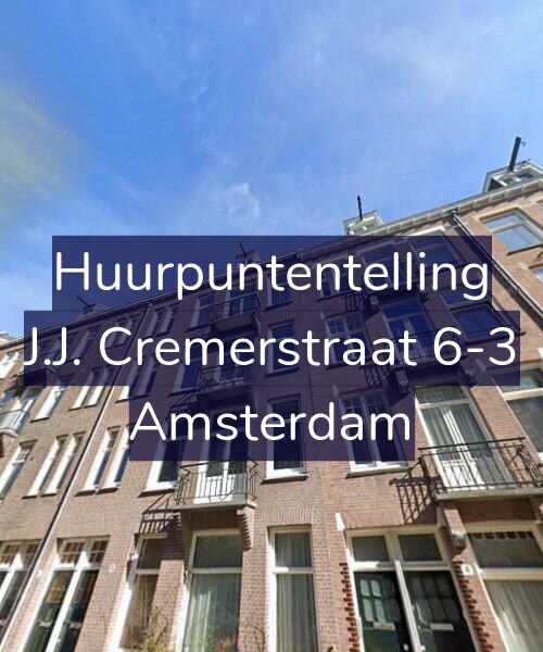 Foto gevel Huurpuntentelling voor J.J. Cremerstraat 6-3, Amsterdam