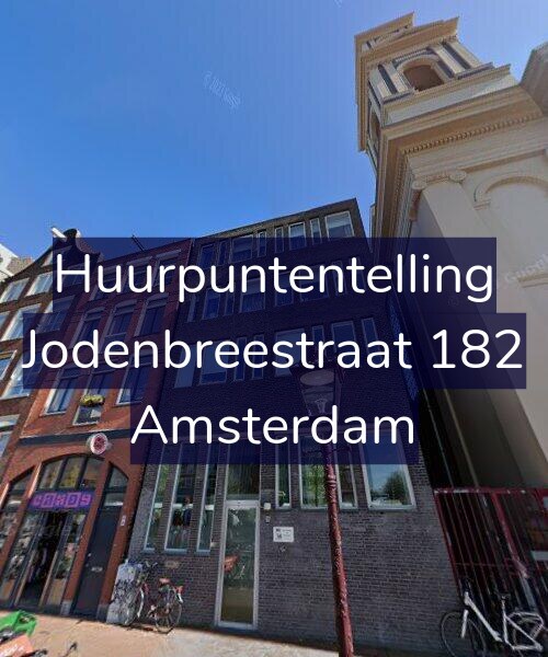 Foto gevel Huurpuntentelling voor Jodenbreestraat 182, Amsterdam