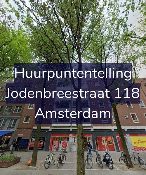 Foto gevel Huurpuntentelling voor Jodenbreestraat 118, Amsterdam