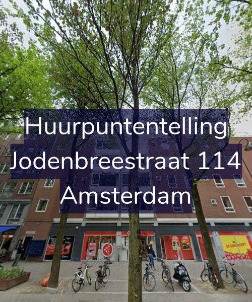 Foto gevel Huurpuntentelling voor Jodenbreestraat 114, Amsterdam