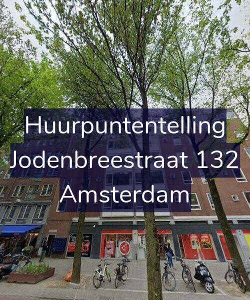 Foto gevel Huurpuntentelling voor Jodenbreestraat 132, Amsterdam