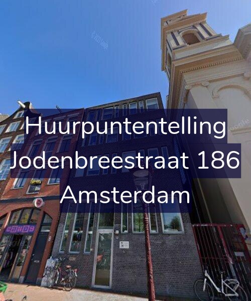 Foto gevel Huurpuntentelling voor Jodenbreestraat 186, Amsterdam