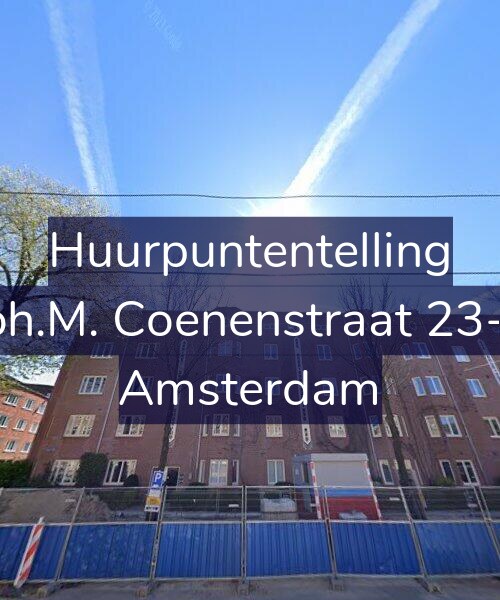Foto gevel Huurpuntentelling voor Joh.M. Coenenstraat 23-1, Amsterdam
